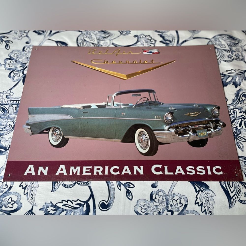 Chevrolet Bel Air Vintage Classic Retro Tin Sign EPC 12.5” x 17.25”